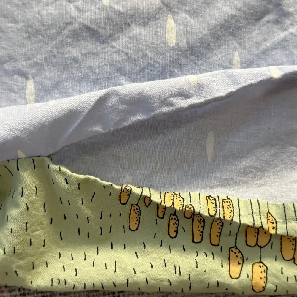 IKEA UTELEK Twin Duvet Cover Train Woodland Animals Vintage Kids Bedding